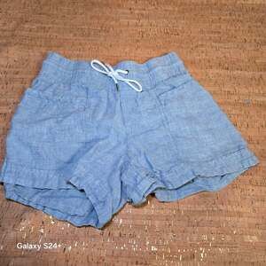 Athleta Cabo Linen 4" Shorts Size 0 Blue